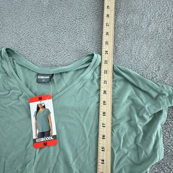 32 Degrees Cool Womens V-Neck Modal Blend Top M Mint NWT 0235 - Picture 5 of 8